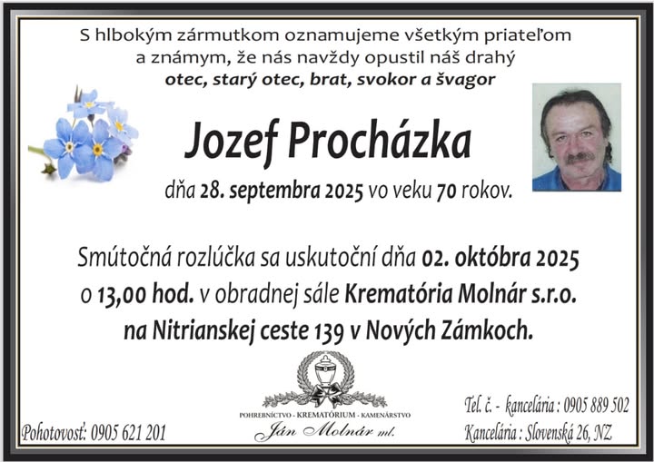 Parte pre Procházka Jozef